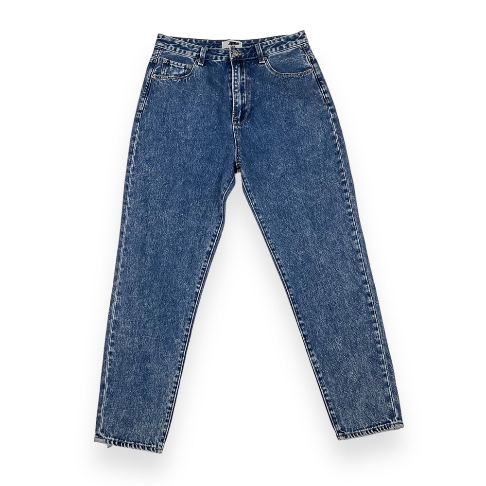 ZGY Jeans Women 29 (30x27) Blue High Rise Relaxed Taper Meet My Mum Mom NWOT